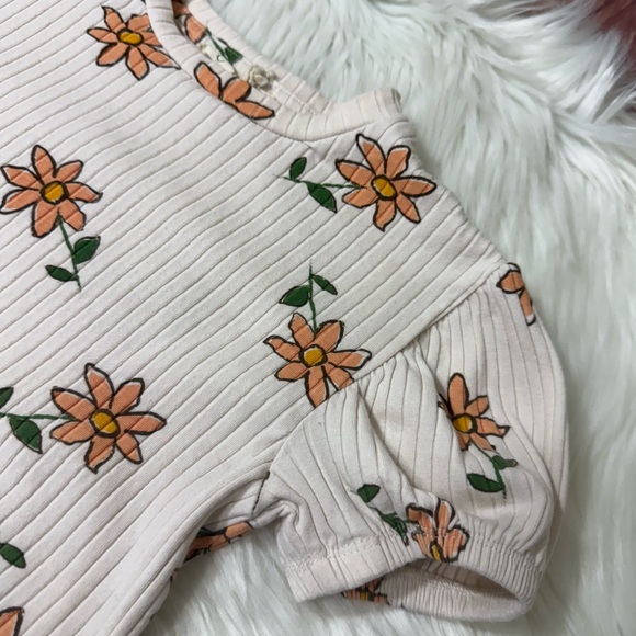 Jessica Simpson Youth Girl Size 6X Floral Ribbed Short Sleeve Shirt - Picture 10 of 14